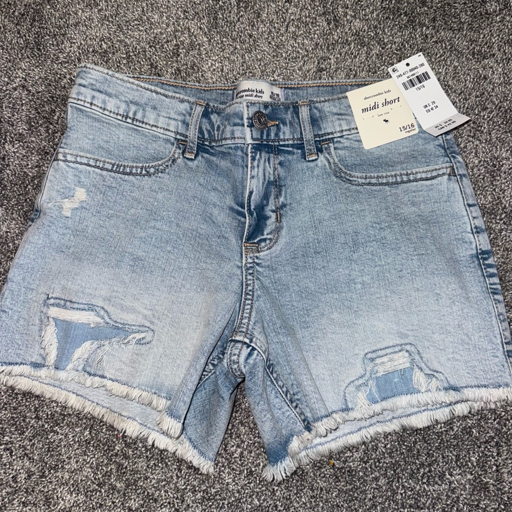 Abercrombie Kids Light Blue Jean Shorts